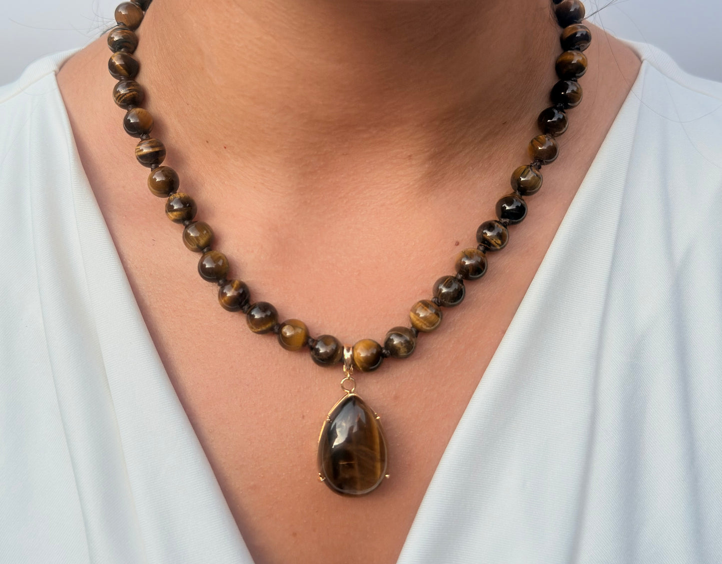 Beaded Tiger Eye Necklace - LIMITED EDITION