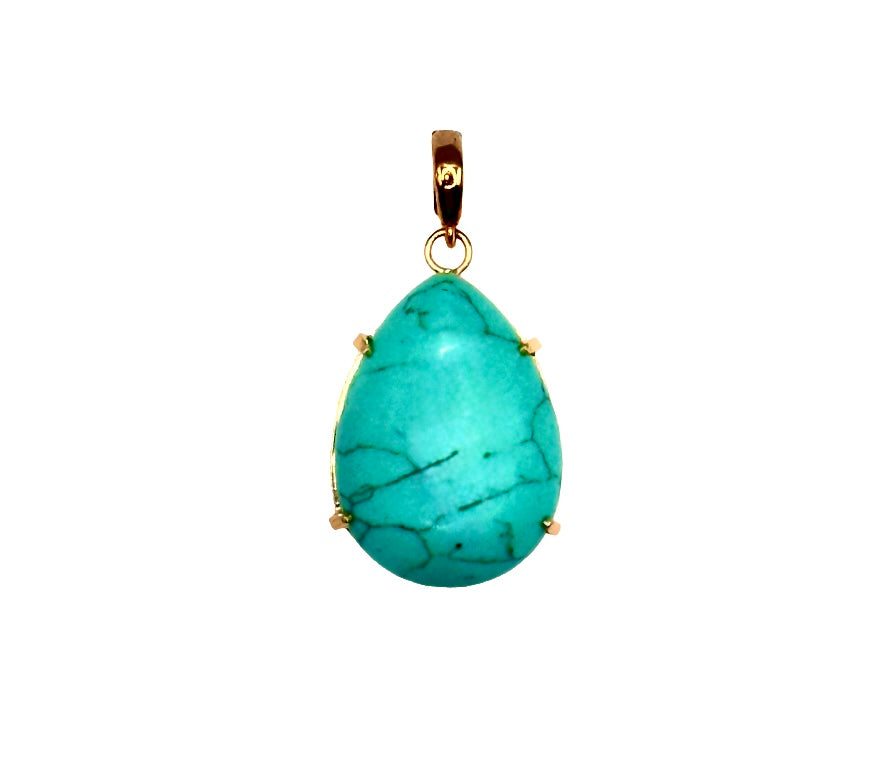 Statement Turquoise Gemstone Pendant - LIMITED EDITION