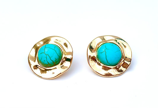 Statement/Organic  Turquoise Stud Earring  Earrings- LIMITED EDITION