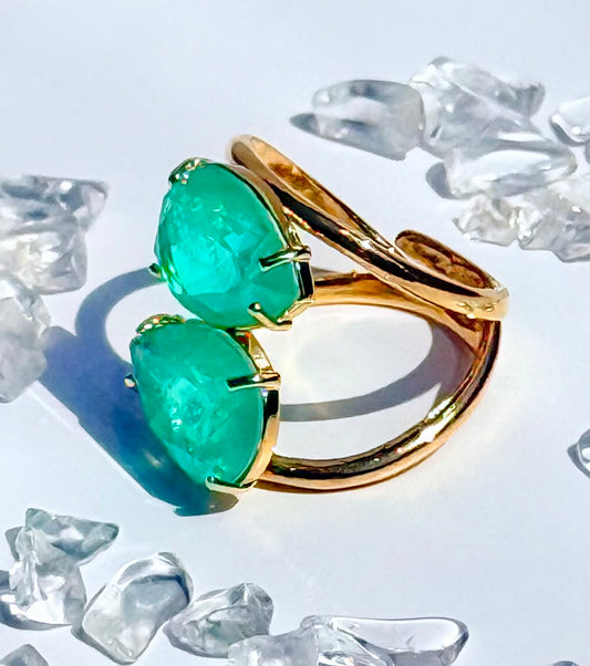 Green Quartz Adjustable Ring - LIMITED EDITION