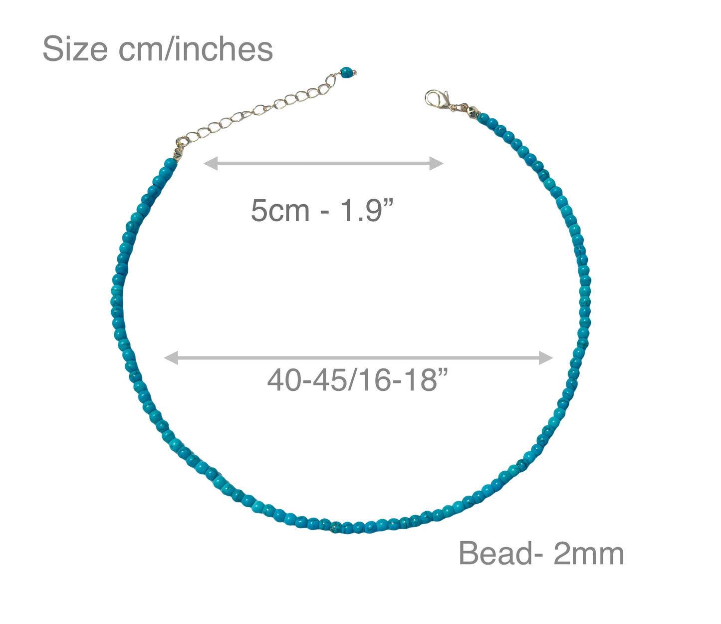 Beaded Natural Turquoise Necklace - LIMITED EDITION