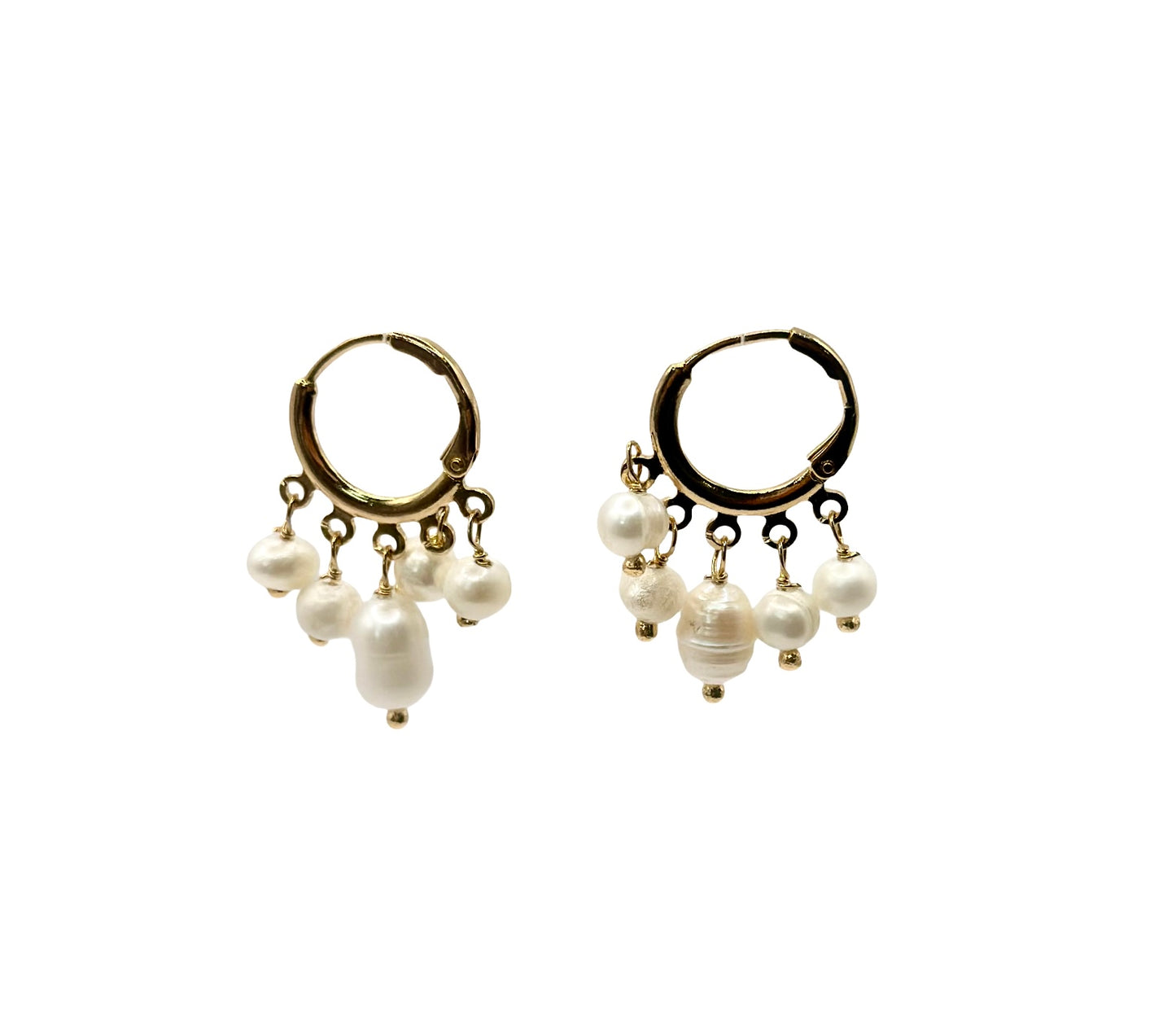 Baroque Pearl Drop Hoops - LIMITED EDITION