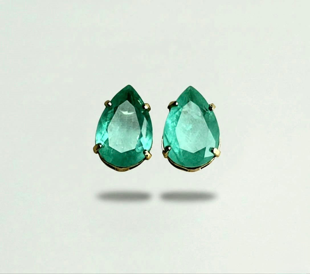 Emerald Glow Crystal Stud Earrings - LIMITED EDITION