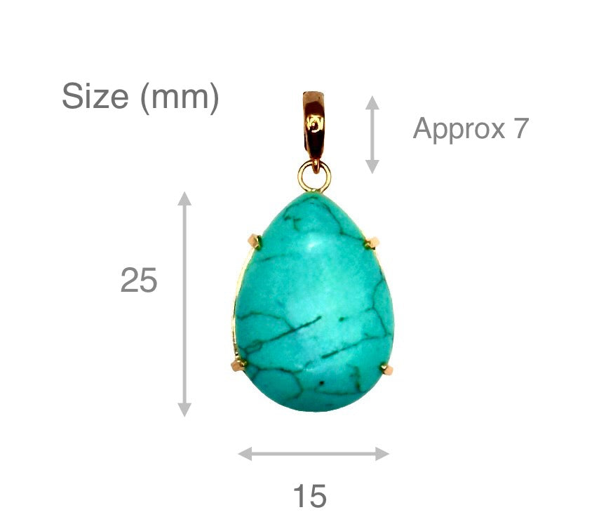 Statement Turquoise Gemstone Pendant - LIMITED EDITION