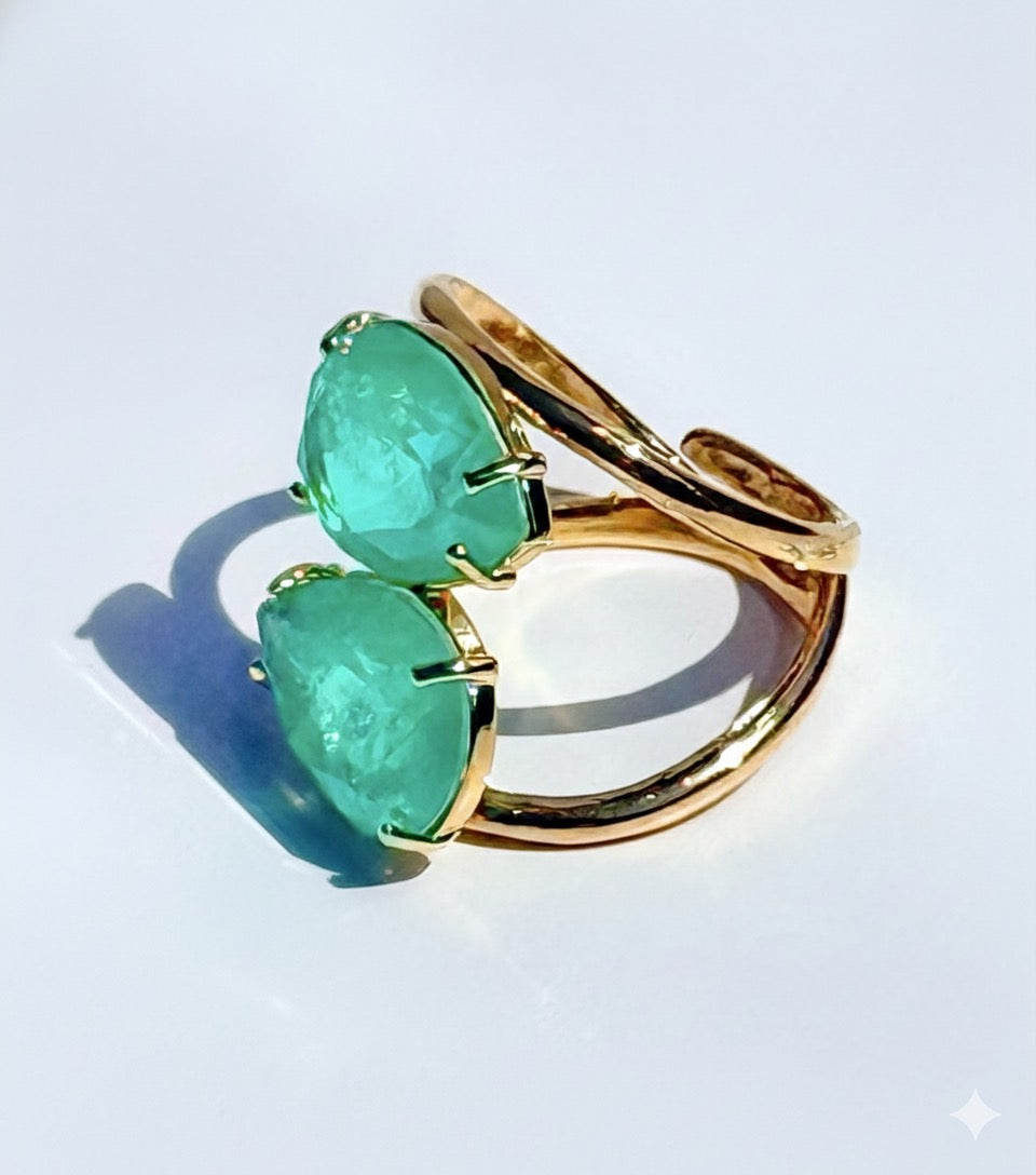 Green Quartz Adjustable Ring - LIMITED EDITION