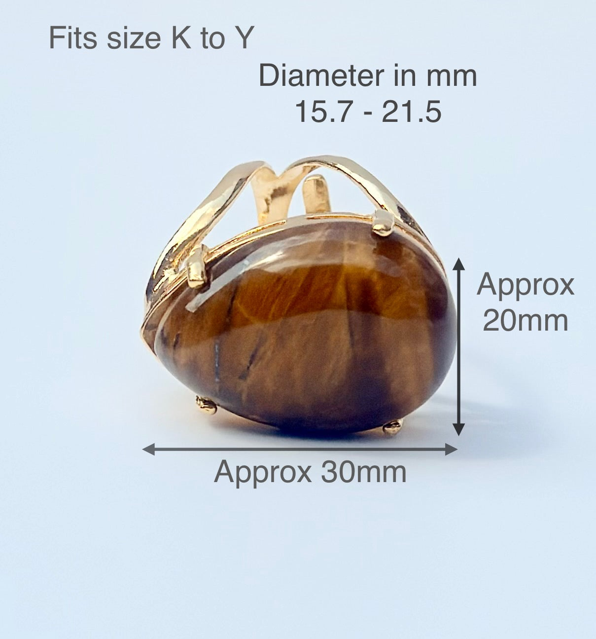 Tiger’s Eye Statement/Adjustable Ring - LIMITED EDITION
