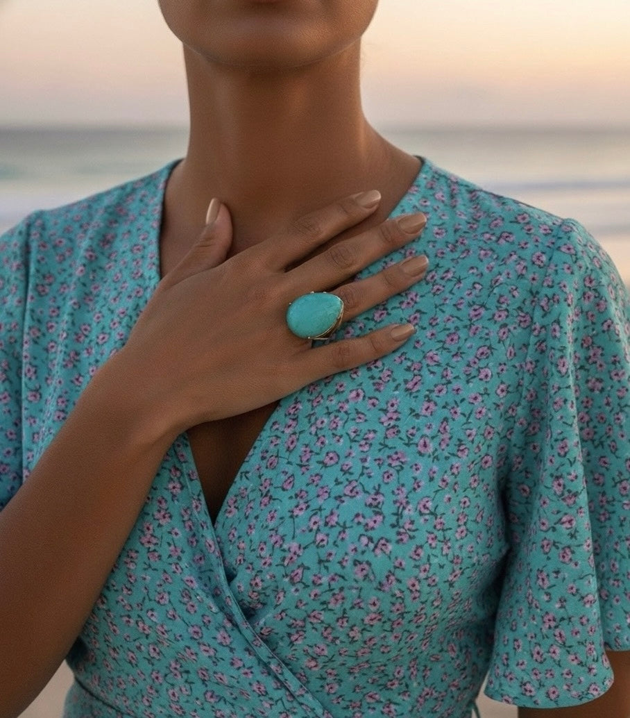 Turquoise Statement/ Adjustable Ring - LIMITED EDITION