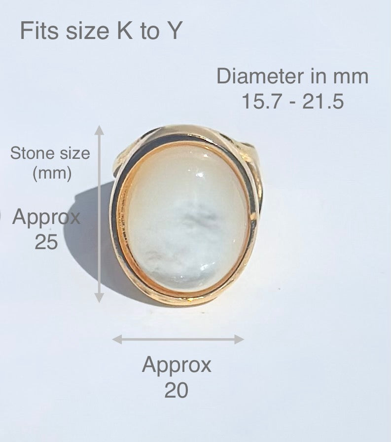 Shell Glow Adjustable Ring - Mother of Pearls LIMITED EDITION