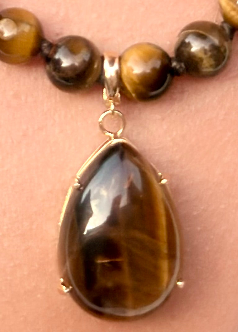 Statement Tiger Eye Pendant - LIMITED EDITION