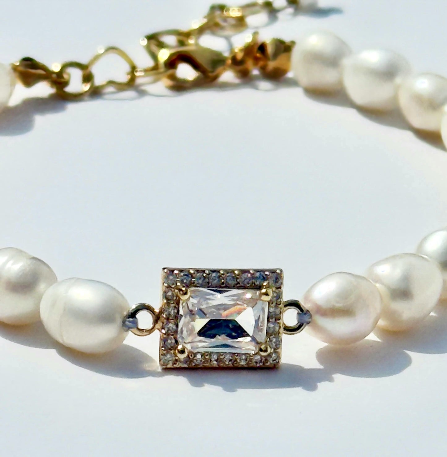 Freshwater Pearl with Crystal Encrusted Bracelet - LIMITED EDITION