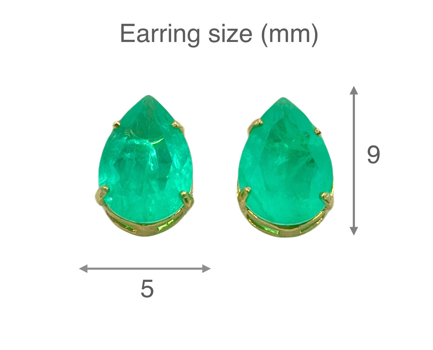 Emerald glow Crystal Stud Earrings - LIMITED EDITION