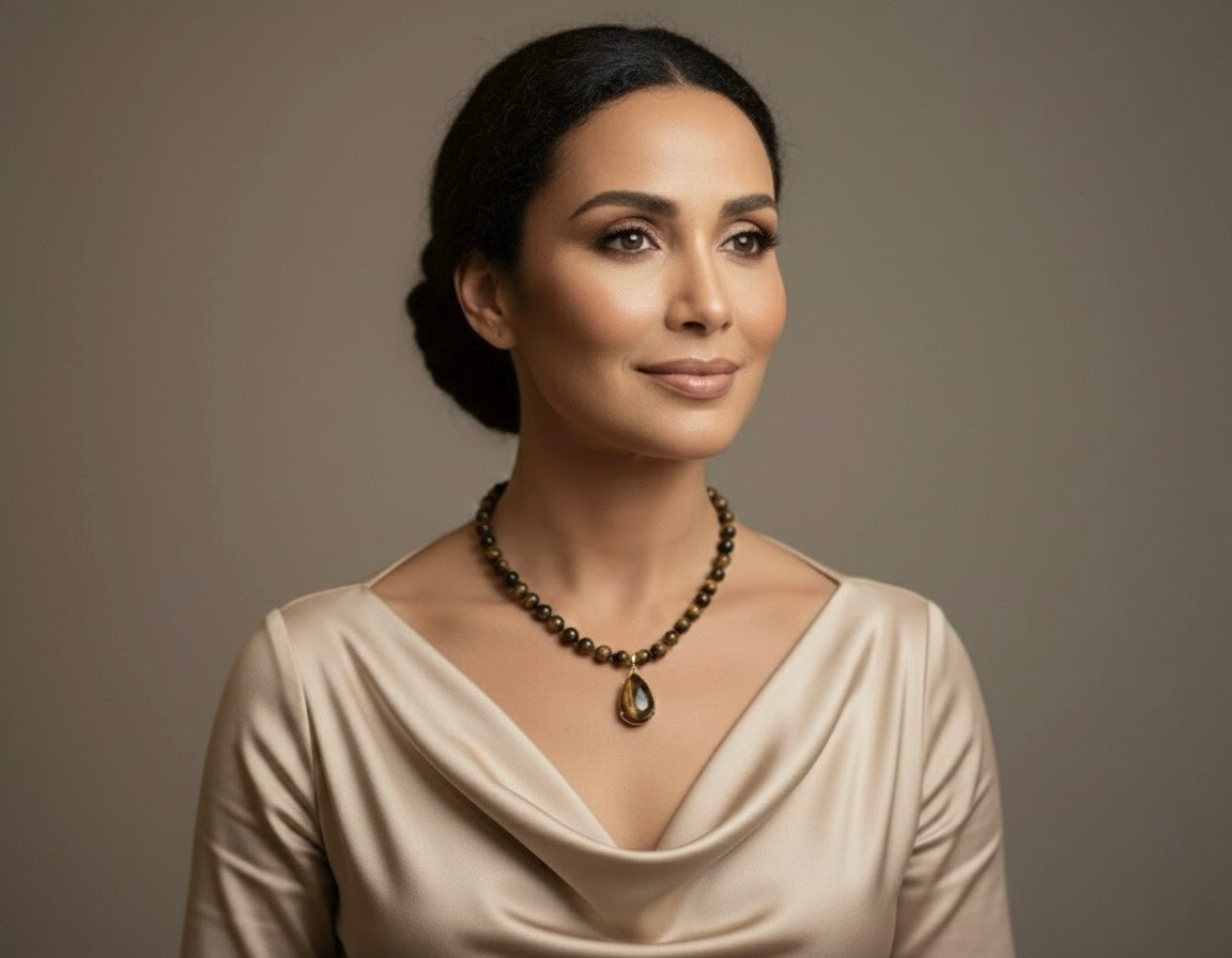 Beaded Tiger Eye Necklace - LIMITED EDITION