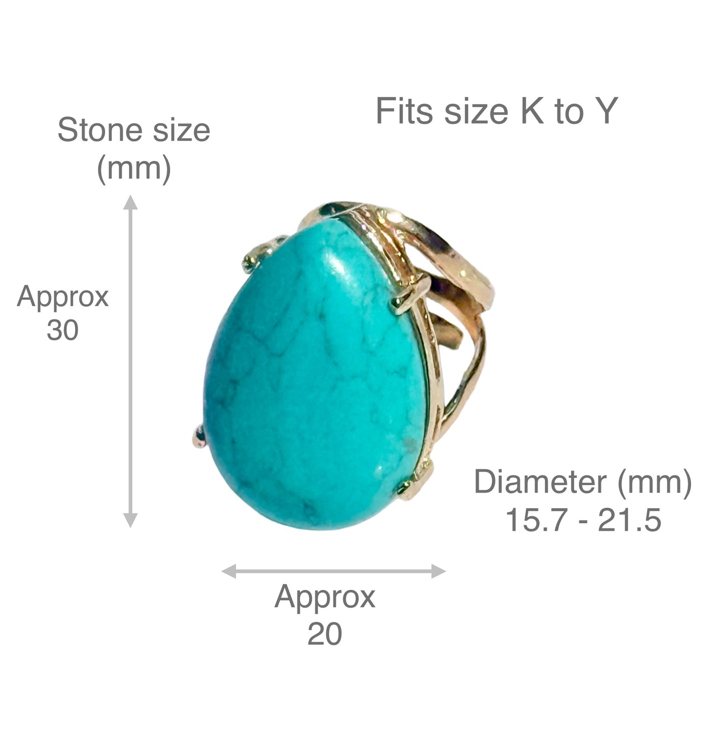 Turquoise Statement/ Adjustable Ring - LIMITED EDITION
