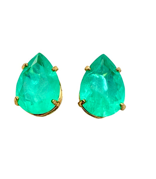 Emerald glow Crystal Stud Earrings - LIMITED EDITION