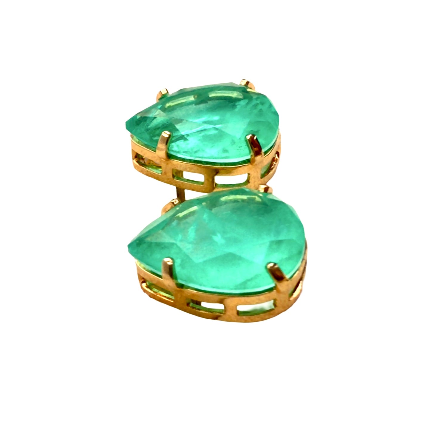 Emerald glow Crystal Stud Earrings - LIMITED EDITION