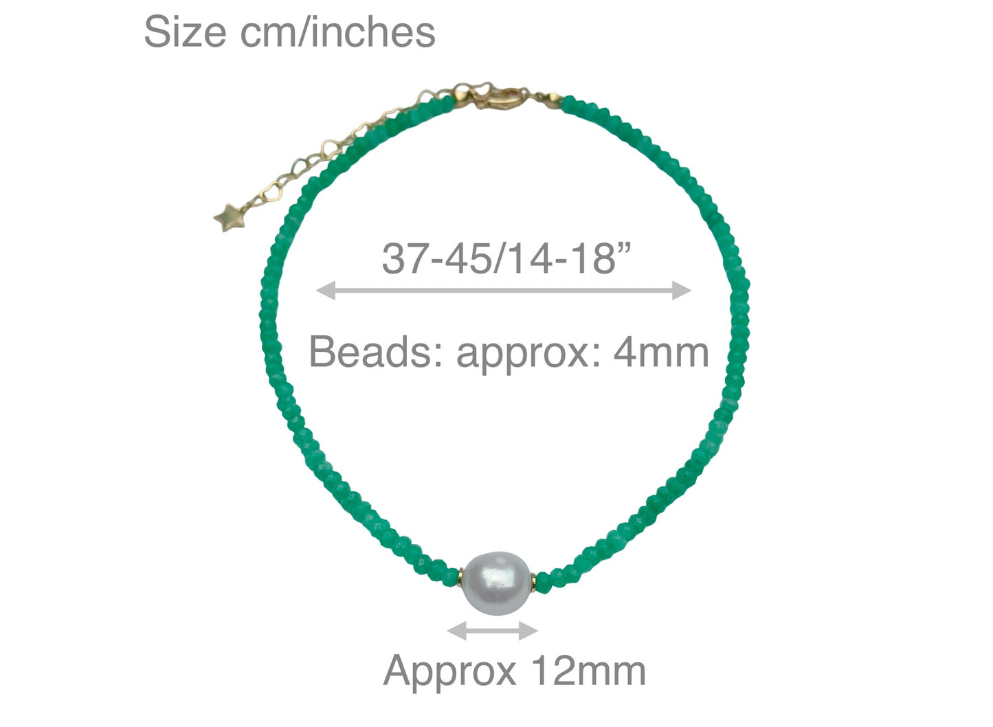 Green Quartz Beaded Necklace with Freshwater Pearl Accent - LIMITED EDITION