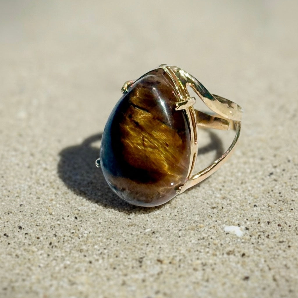 Tiger’s Eye Statement/Adjustable Ring - LIMITED EDITION