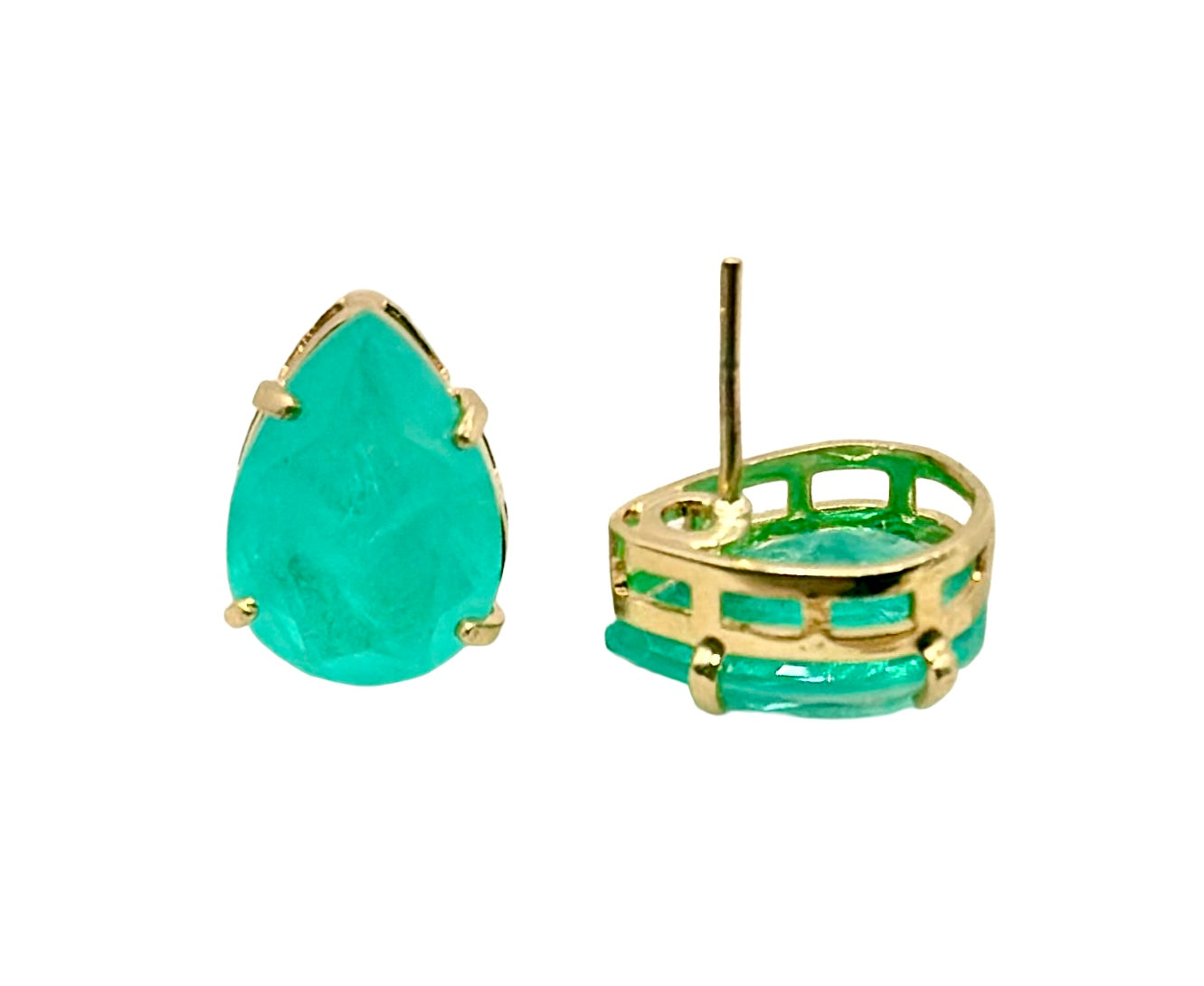 Emerald glow Crystal Stud Earrings - LIMITED EDITION