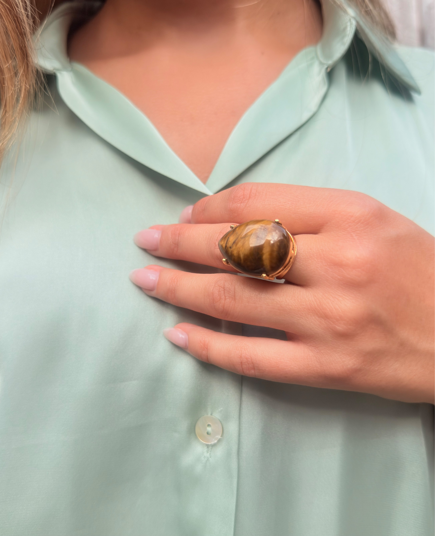 Tiger’s Eye Statement/Adjustable Ring - LIMITED EDITION