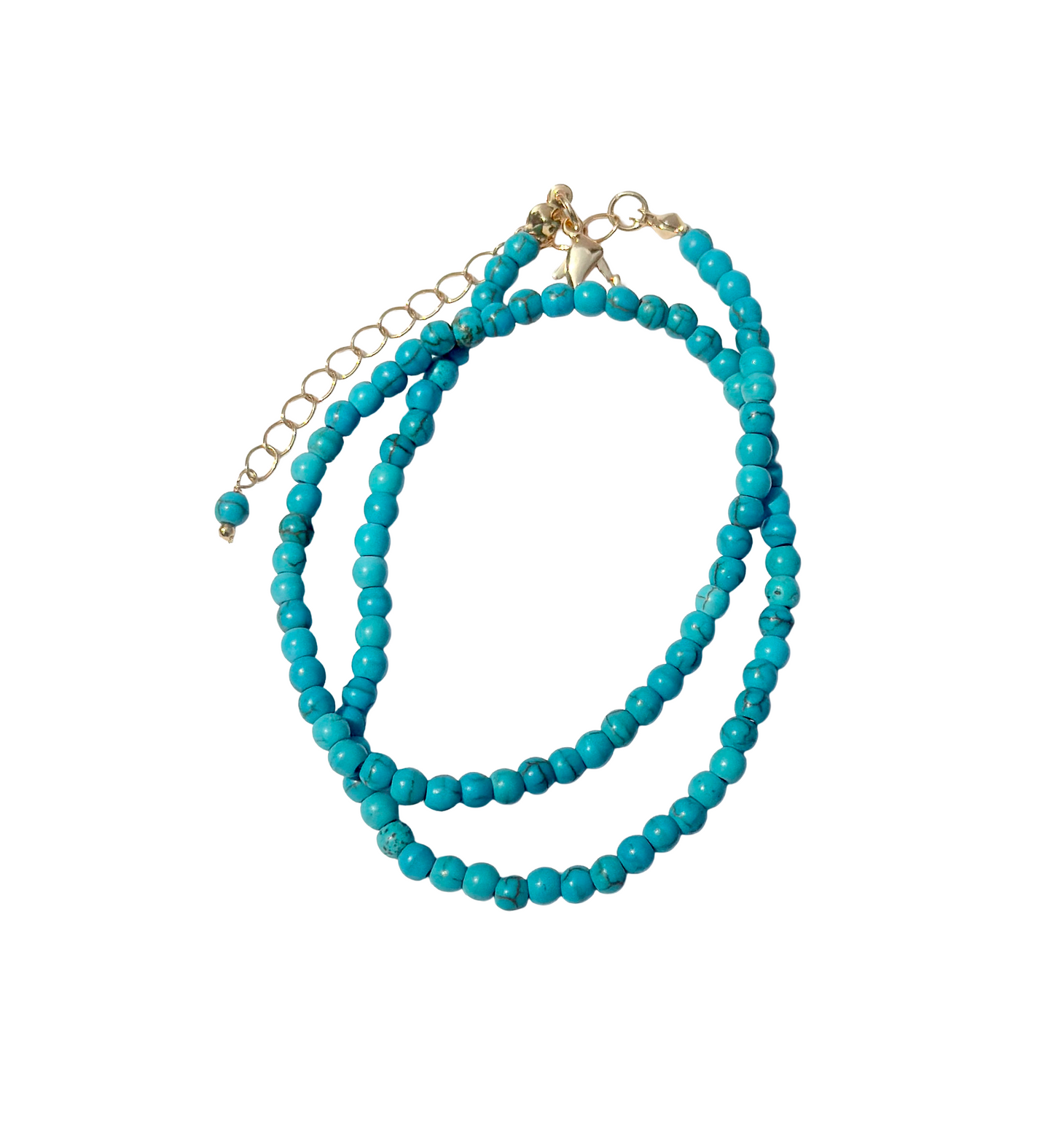 Beaded Natural Turquoise Necklace - LIMITED EDITION