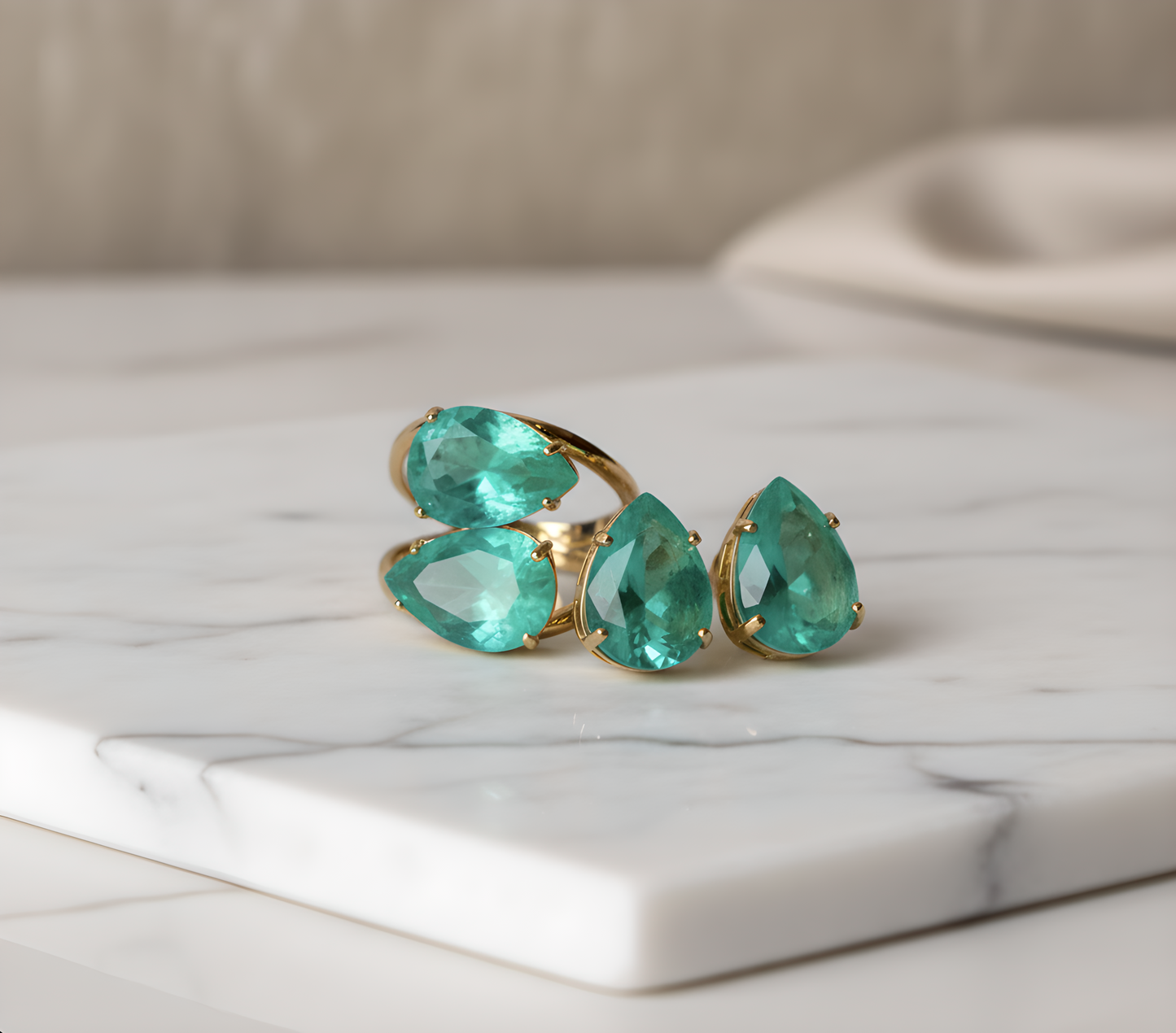 Green Quartz Adjustable Ring - LIMITED EDITION