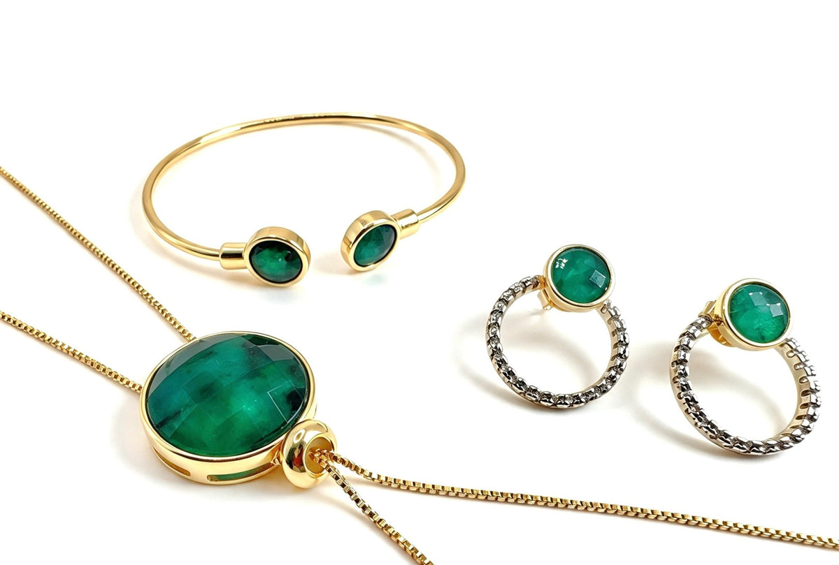 Alva Emerald Bracelet - Bonita Jewels of Brazil