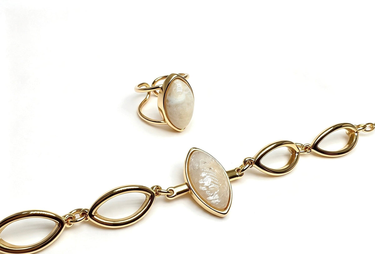 Amor Rose Quartz | Beige Amazonite Bracelet - Bonita Jewels of Brazil