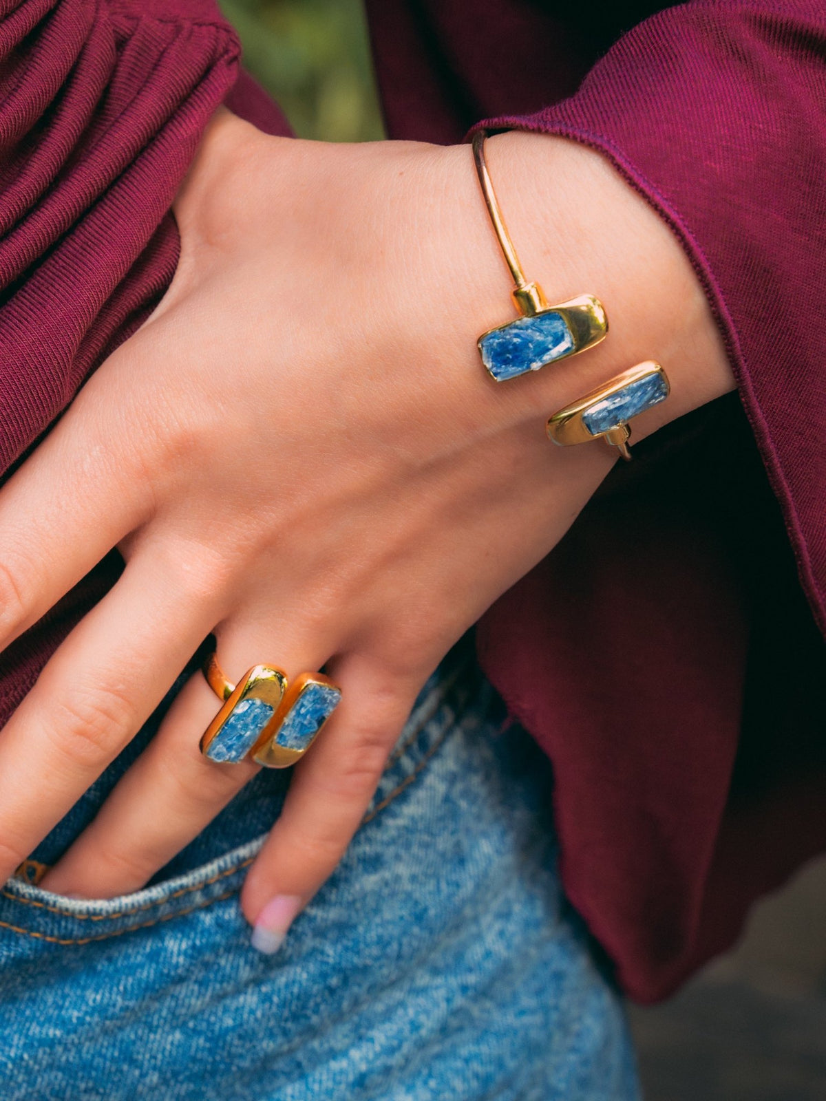 Amplo Amethyst | Kyanite Bracelet - Bonita Jewels of Brazil