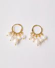 Baroque Freshwater Pearl Drop Hoop Earrings – 18k Gold - Plated | Bonita Jewels of Brazil - Bonita Jewels of Brazil