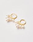 Baroque Freshwater Pearl Drop Hoop Earrings – 18k Gold - Plated | Bonita Jewels of Brazil - Bonita Jewels of Brazil