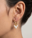 Baroque Freshwater Pearl Drop Hoop Earrings – 18k Gold - Plated | Bonita Jewels of Brazil - Bonita Jewels of Brazil