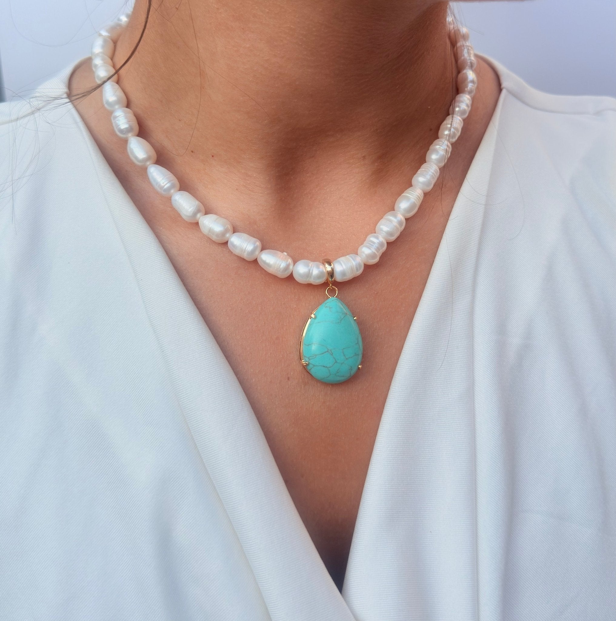 Baroque Freshwater Pearl Necklace – 18k Gold - Plated | Bonita Jewels of Brazil - Bonita Jewels of Brazil