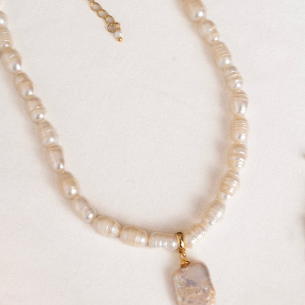 Baroque Freshwater Pearl Pendant – 18k Gold - Plated | Bonita Jewels of Brazil - Bonita Jewels of Brazil