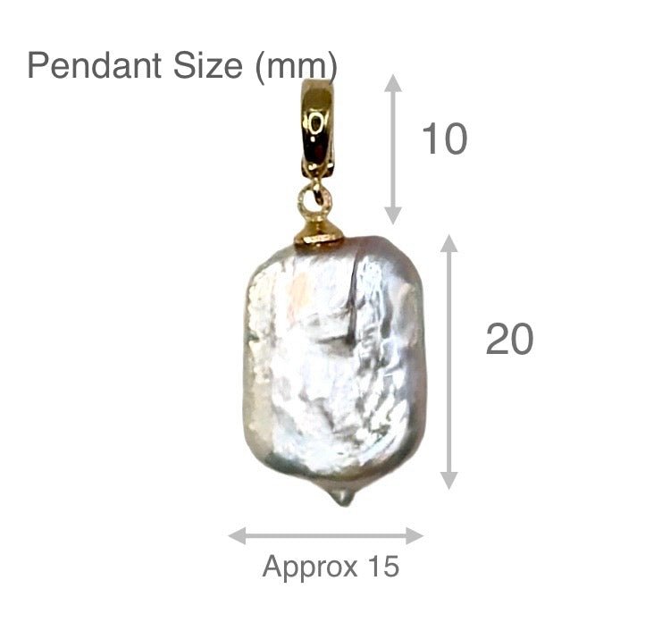 Baroque Freshwater Pearl Pendant – 18k Gold - Plated | Bonita Jewels of Brazil - Bonita Jewels of Brazil