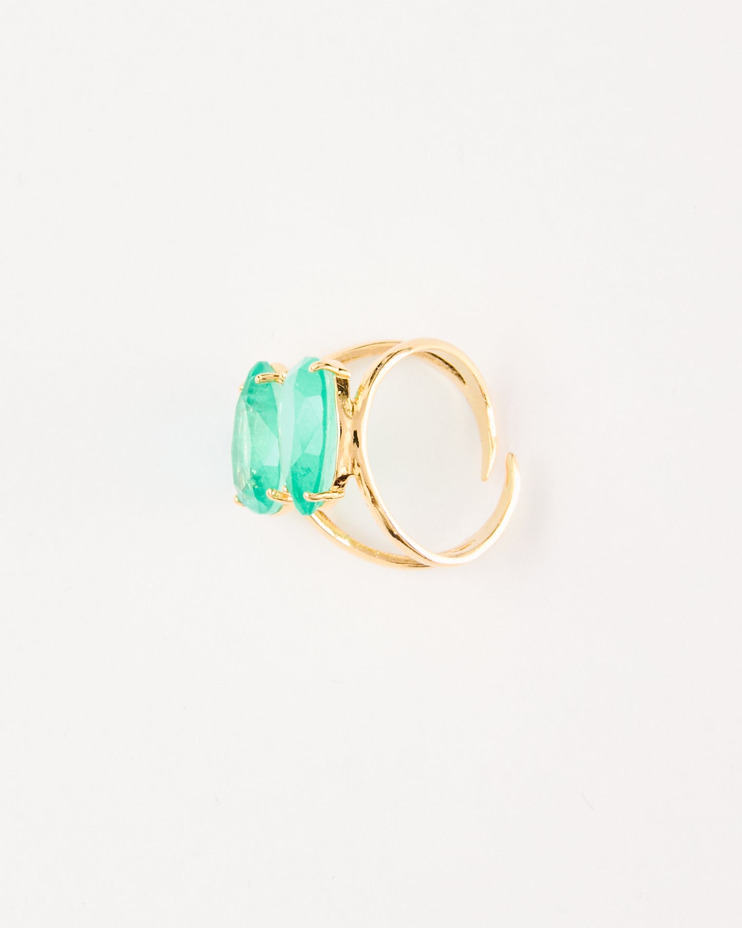 Green Quartz Single Stone Ring- LIMITED EDITION