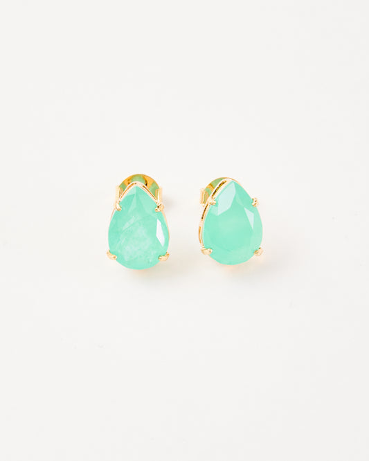 Emerald Glow Crystal Stud Earrings - LIMITED EDITION