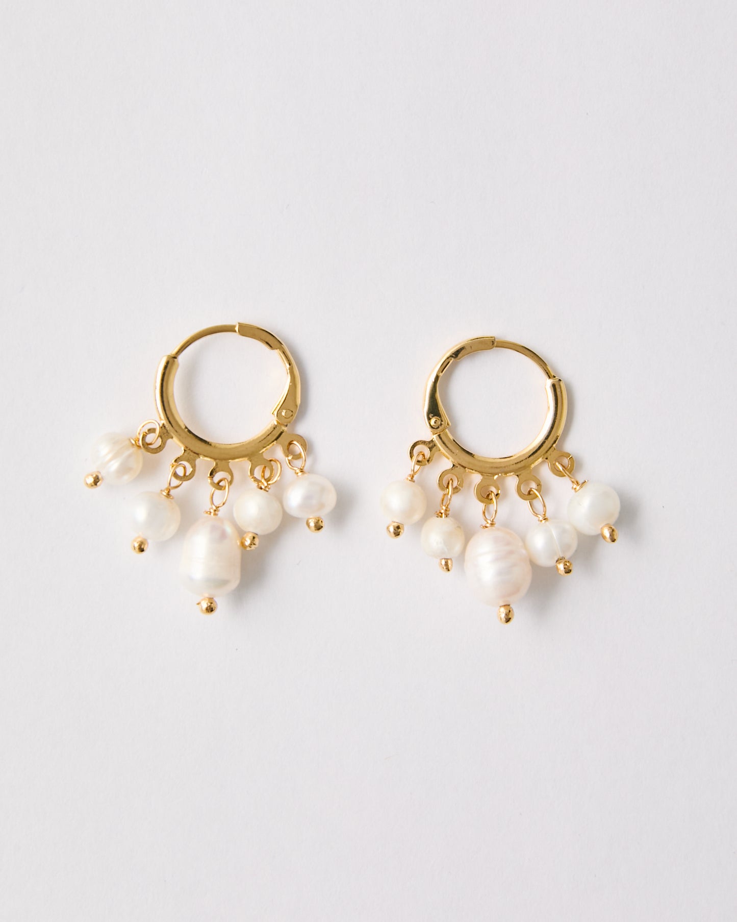 Baroque Pearl Drop Hoops - LIMITED EDITION