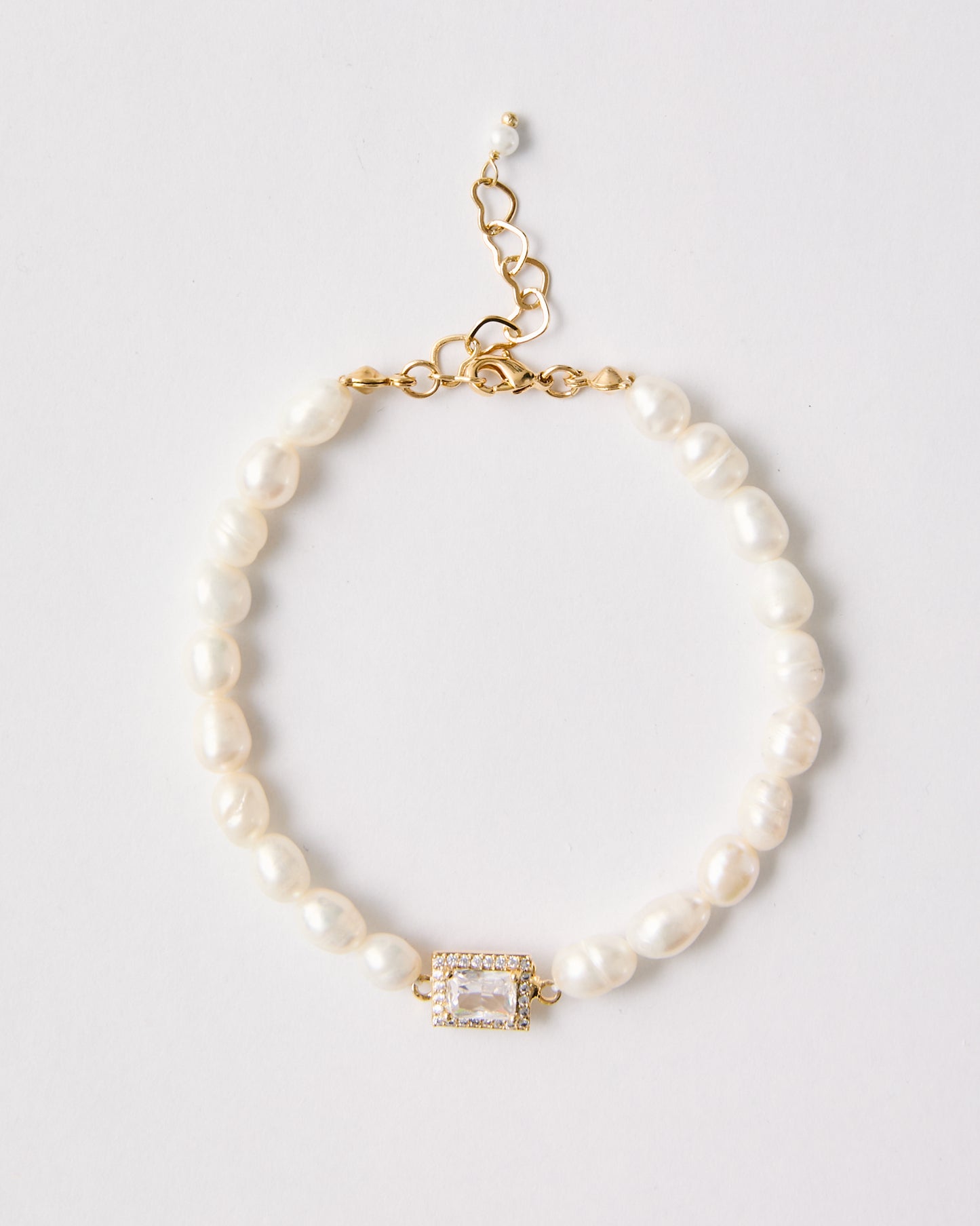 Freshwater Pearl with Crystal Encrusted Bracelet - LIMITED EDITION
