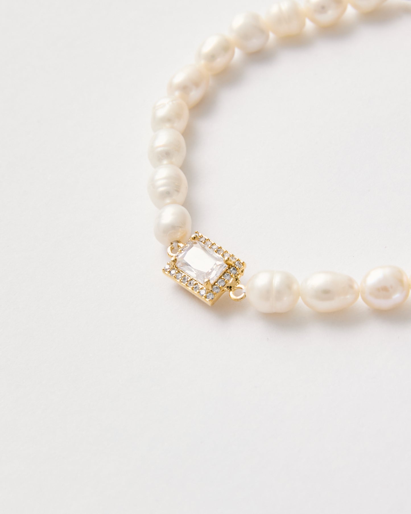 Freshwater Pearl with Crystal Encrusted Bracelet - LIMITED EDITION