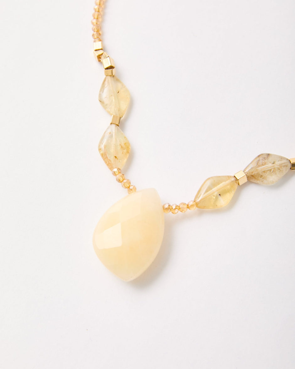 Bonito Collection – Rutilated Quartz & Calcite Necklace & Bracelet Set | Bonita Jewels of Brazil - Bonita Jewels of Brazil