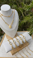 Bonito Collection – Rutilated Quartz & Calcite Necklace & Bracelet Set | Bonita Jewels of Brazil - Bonita Jewels of Brazil