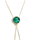 Brilho Emerald Lariet Necklace - Bonita Jewels of Brazil