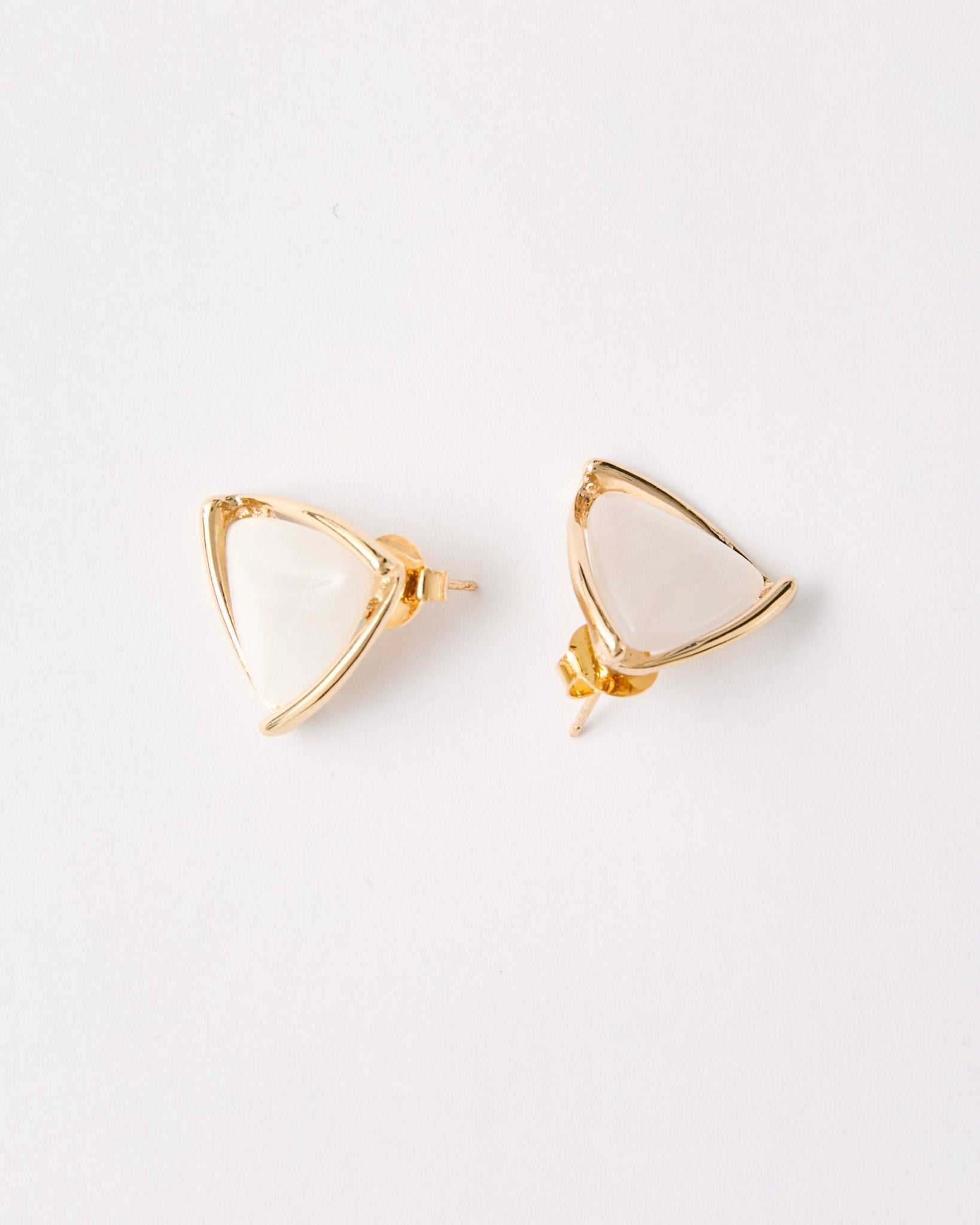 Cat's Eye Stud Earrings – 18k Gold - Plated | Bonita Jewels of Brazil - Bonita Jewels of Brazil