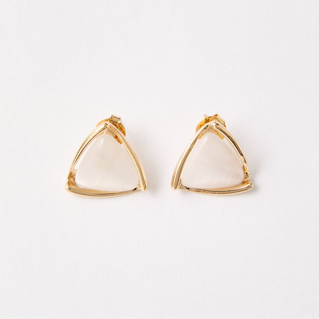 Cat's Eye Stud Earrings – 18k Gold - Plated | Bonita Jewels of Brazil - Bonita Jewels of Brazil