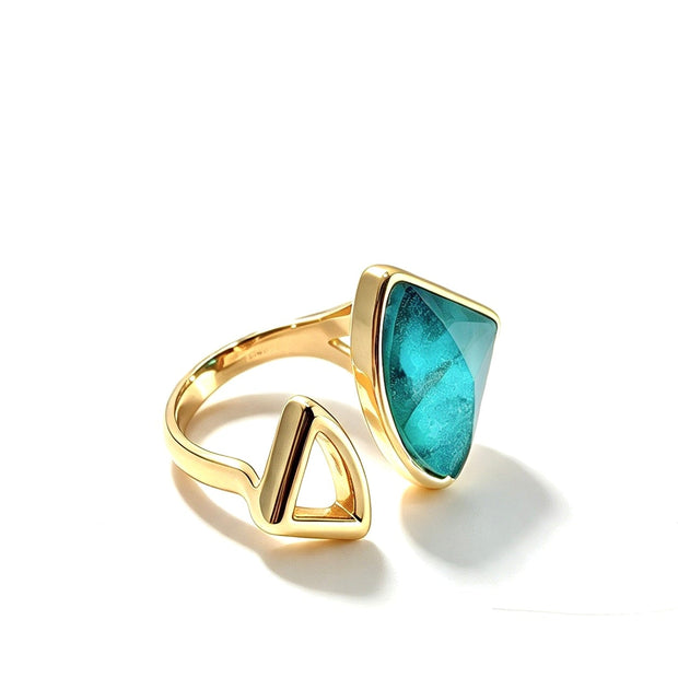 Espelho Emerald Adjustable Ring - Bonita Jewels of Brazil