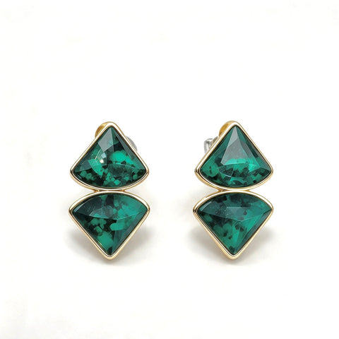 Essencia Emerald & Opala Drop Earrings - Bonita Jewels of Brazil