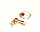 Fé Blue | Red Agate Earrings - Bonita Jewels of Brazil