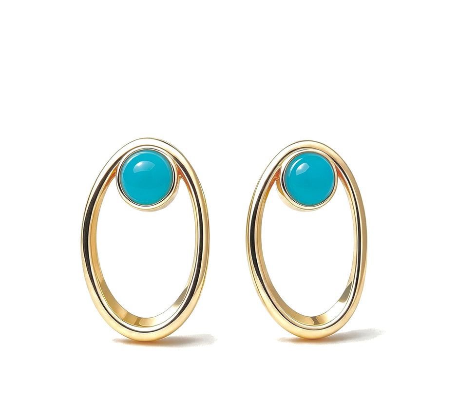 Fé Blue | Red Agate Earrings - Bonita Jewels of Brazil