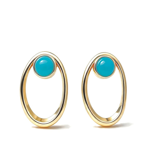 Fé Blue | Red Agate Earrings - Bonita Jewels of Brazil