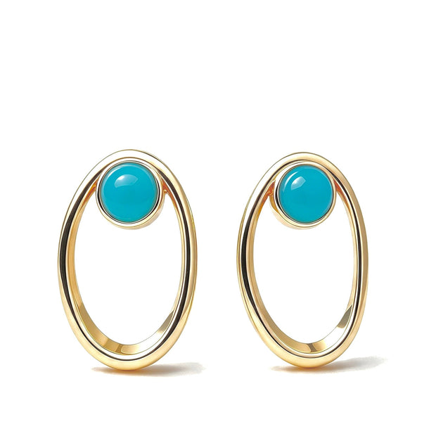 Fé Blue | Red Agate Earrings - Bonita Jewels of Brazil
